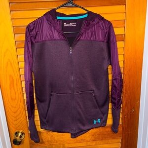 Under Armour Girls Purple Zip Up Jacket - kids size XL